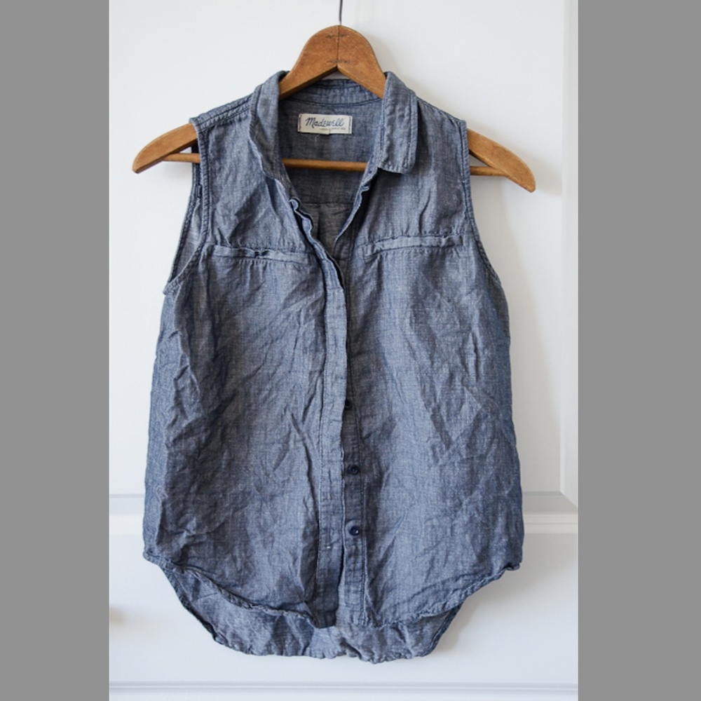 Madewell Chambray Sleeveless Tank